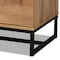 Baxton Studio Franklin Modern and Contemporary Oak Finished Wood and Black Finished Metal 5-Drawer Bedroom Chest 180-13827-Zoro - alternate 2